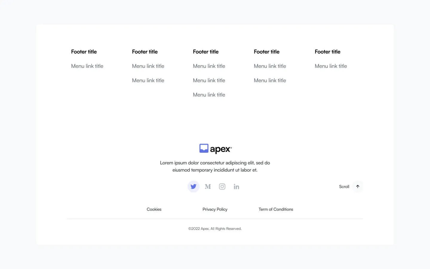 Preview of Apex Footer 02