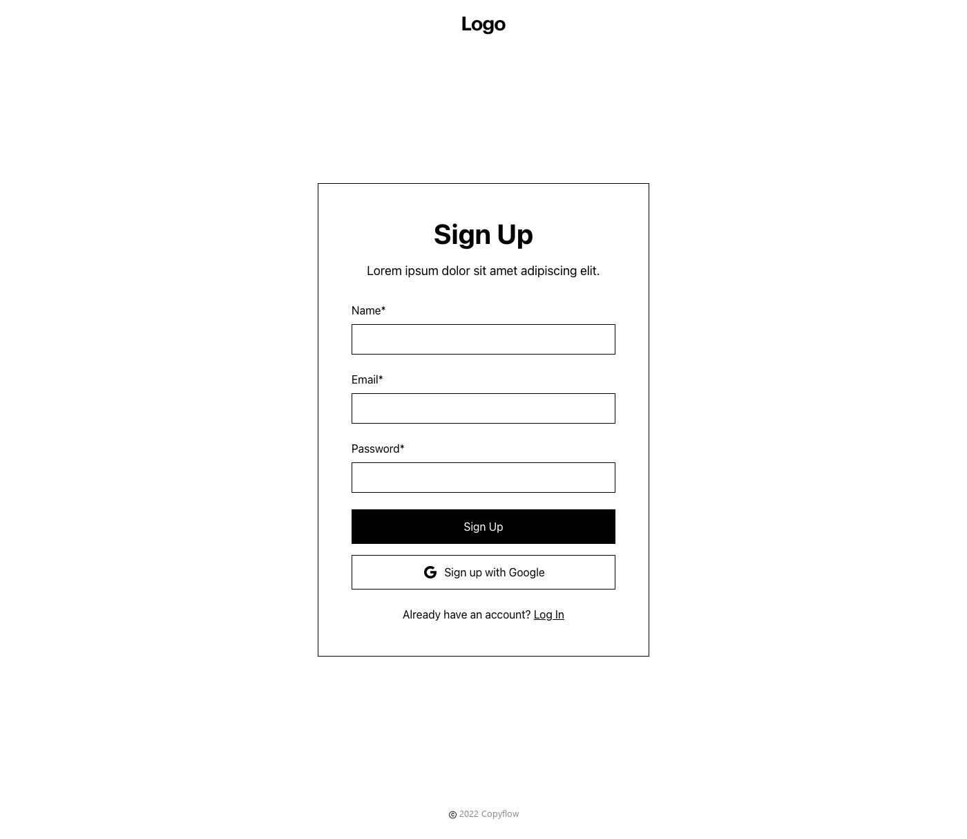 Preview of Sign Up 3