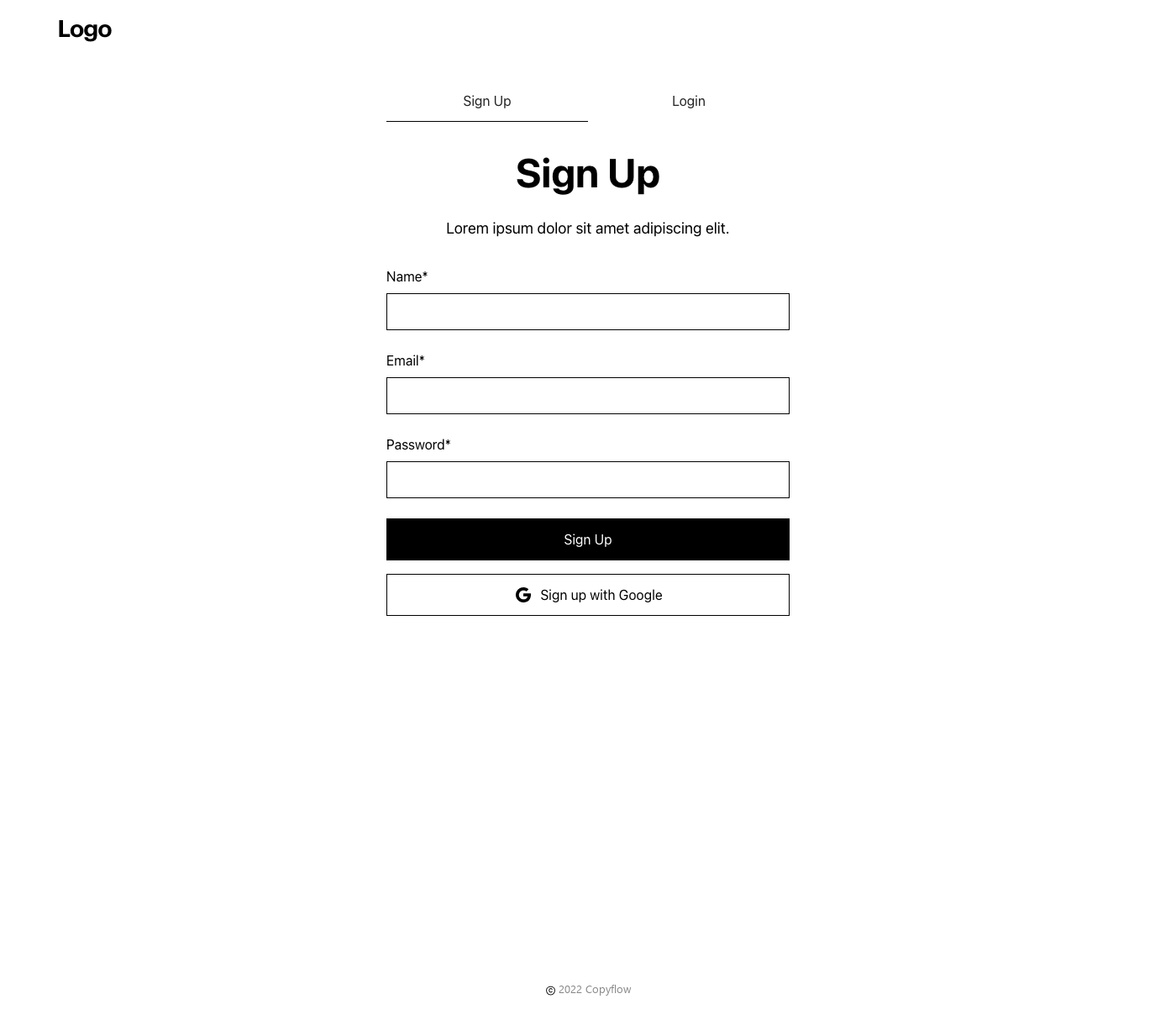 Preview of Sign Up 9