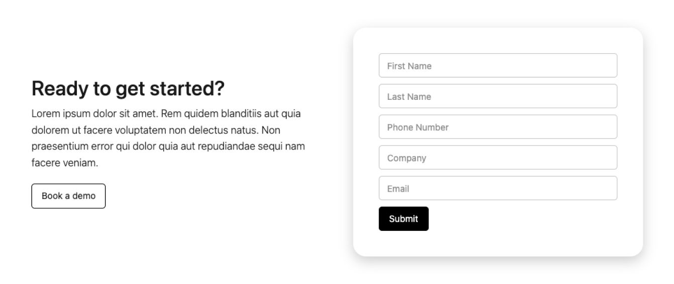 Preview of Simple Contact Form Cta