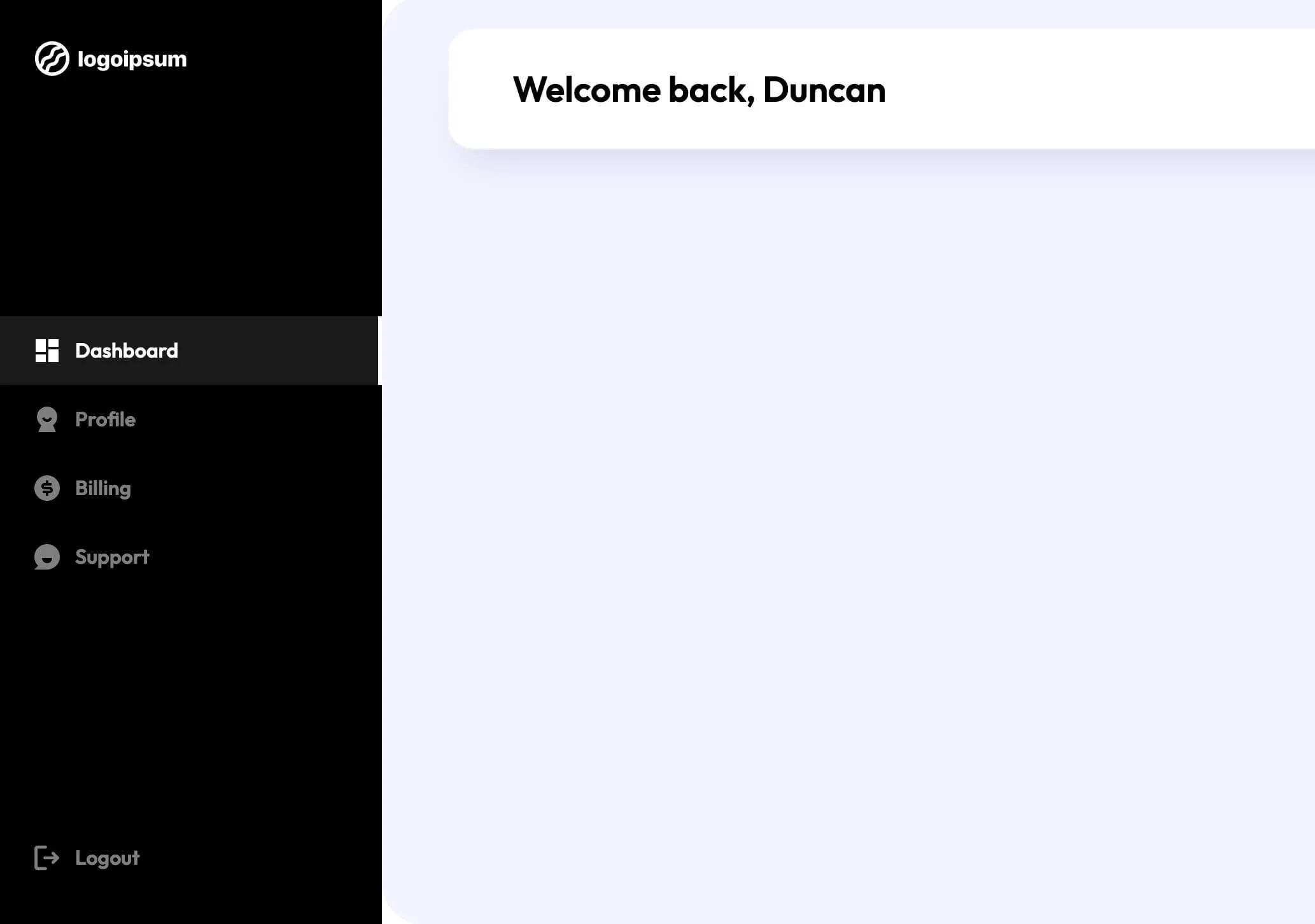 Preview of Dashboard Dark Navigation