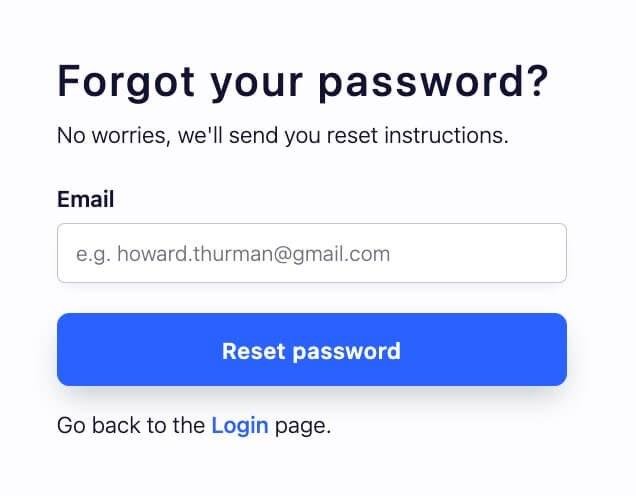 Preview of Forgot Password