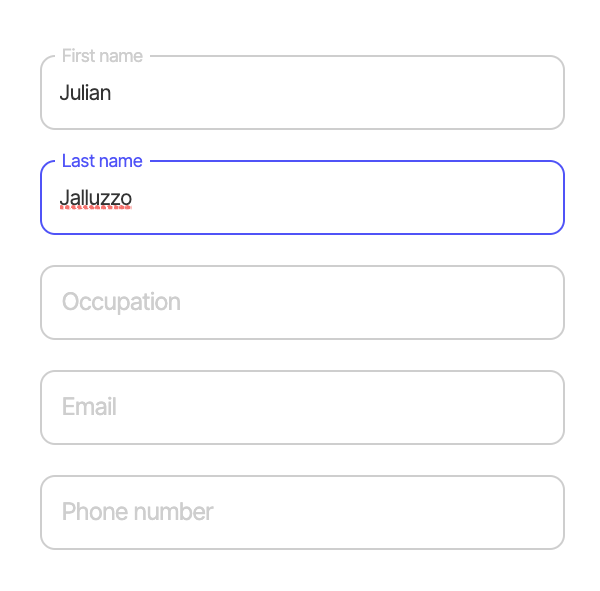 Preview of Animated Inset Label Inputs