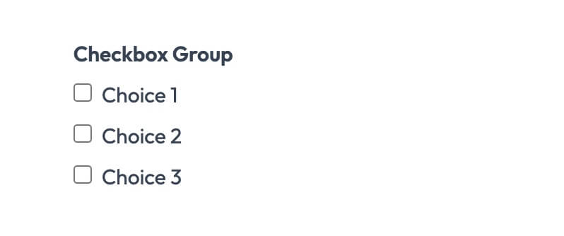 Preview of Membership Checkbox Groups