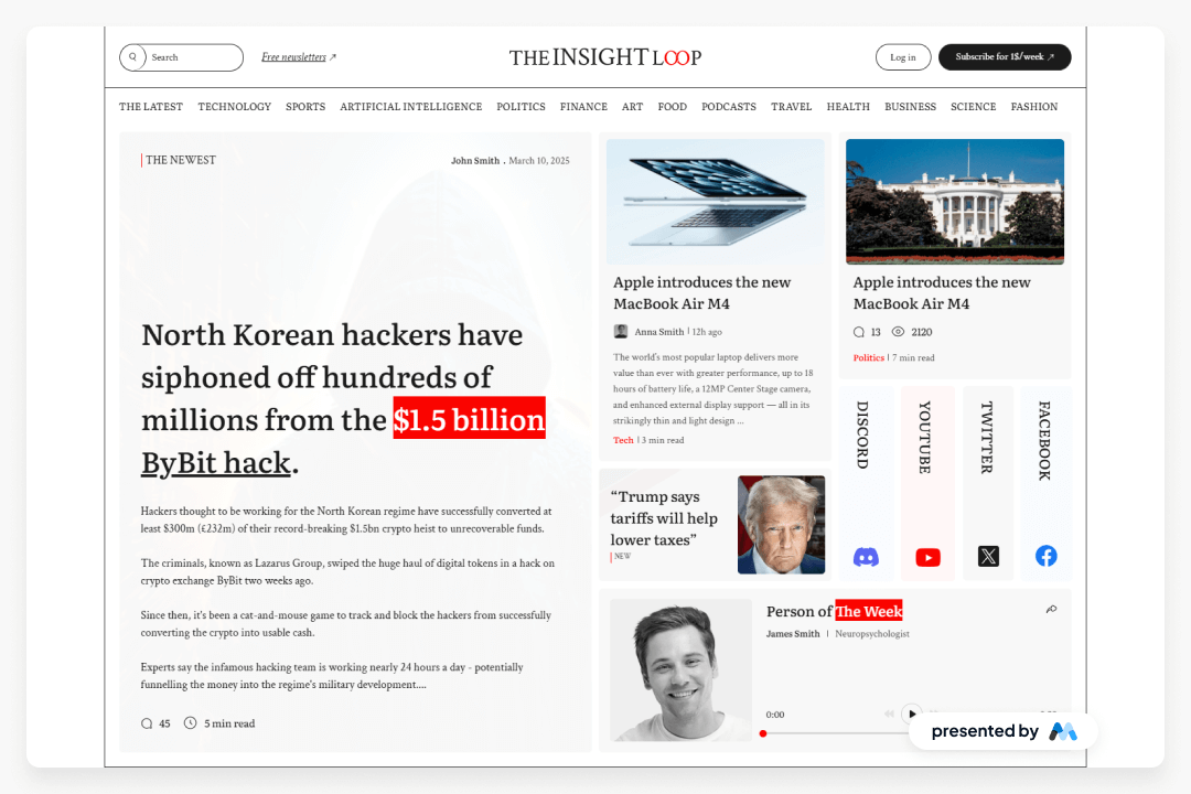 Preview of Insight Loop Ui Kit Landing Page