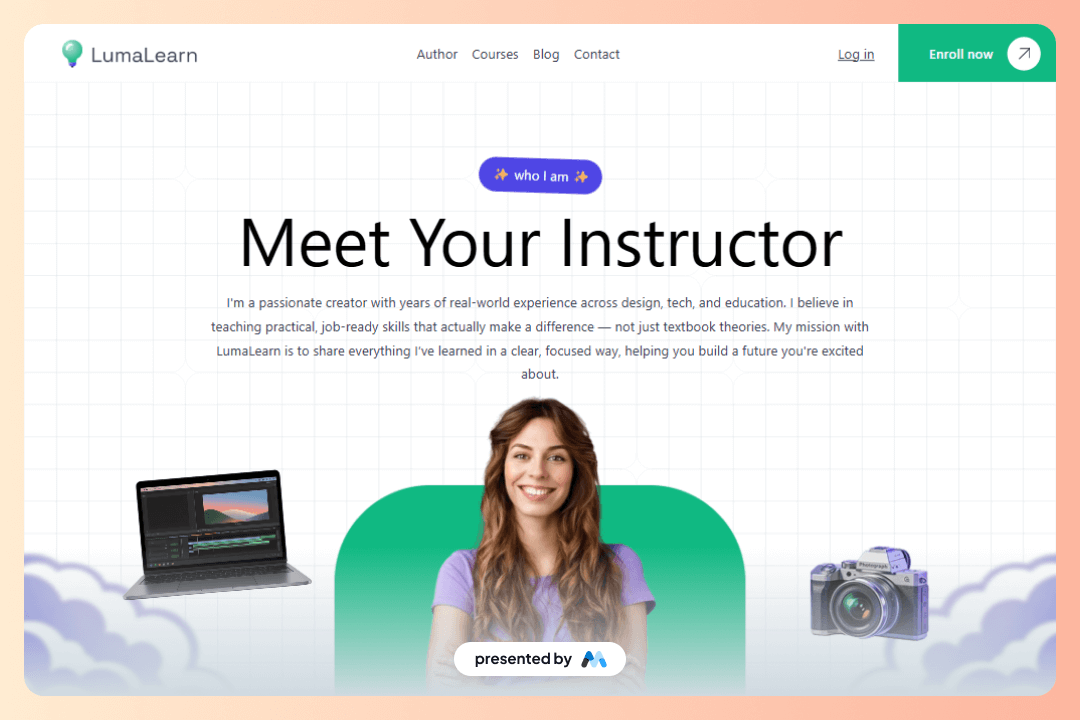 Preview of Lumalearn Ui Kit Author