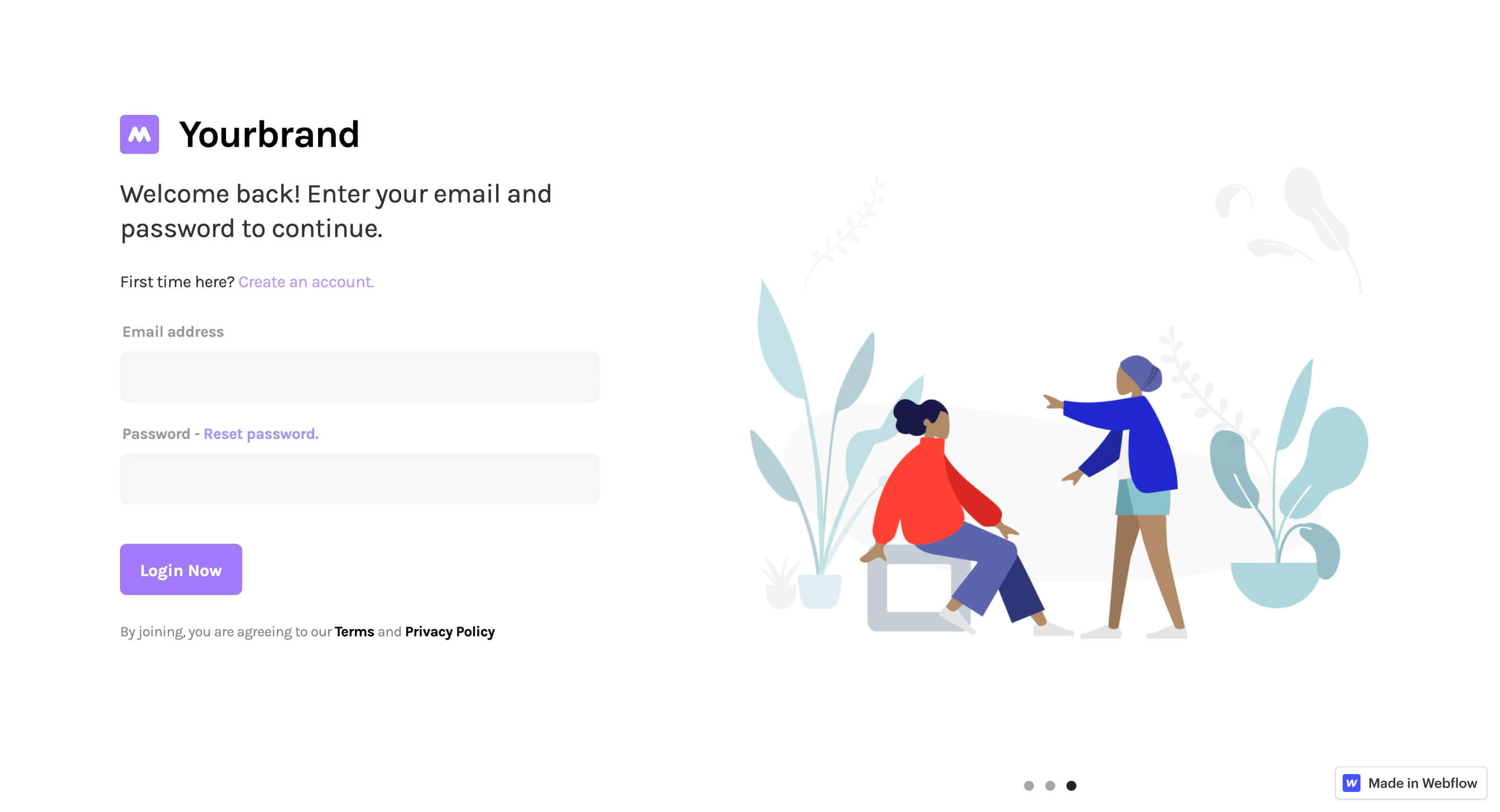 Preview of Flat Login With Slider