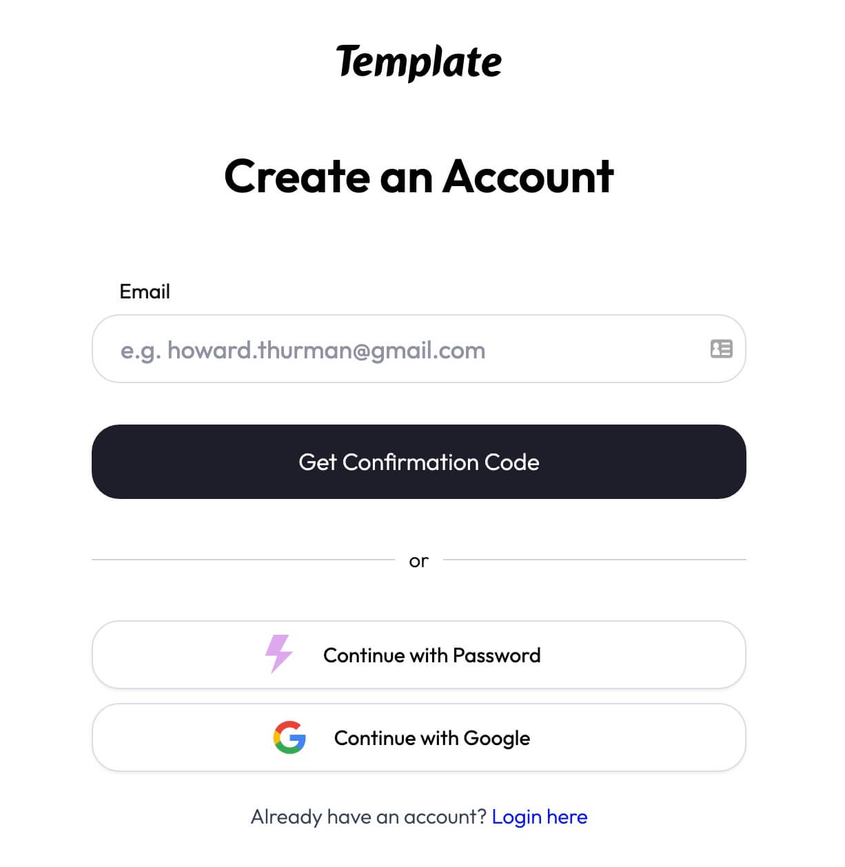 Preview of Webflow Passwordless Signup