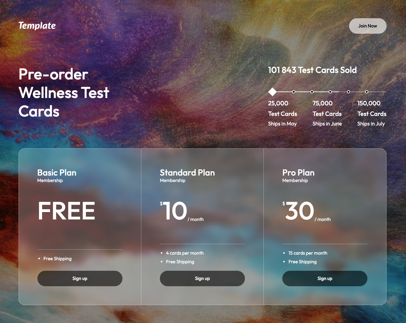Preview of Glassmorphism Pricing Table