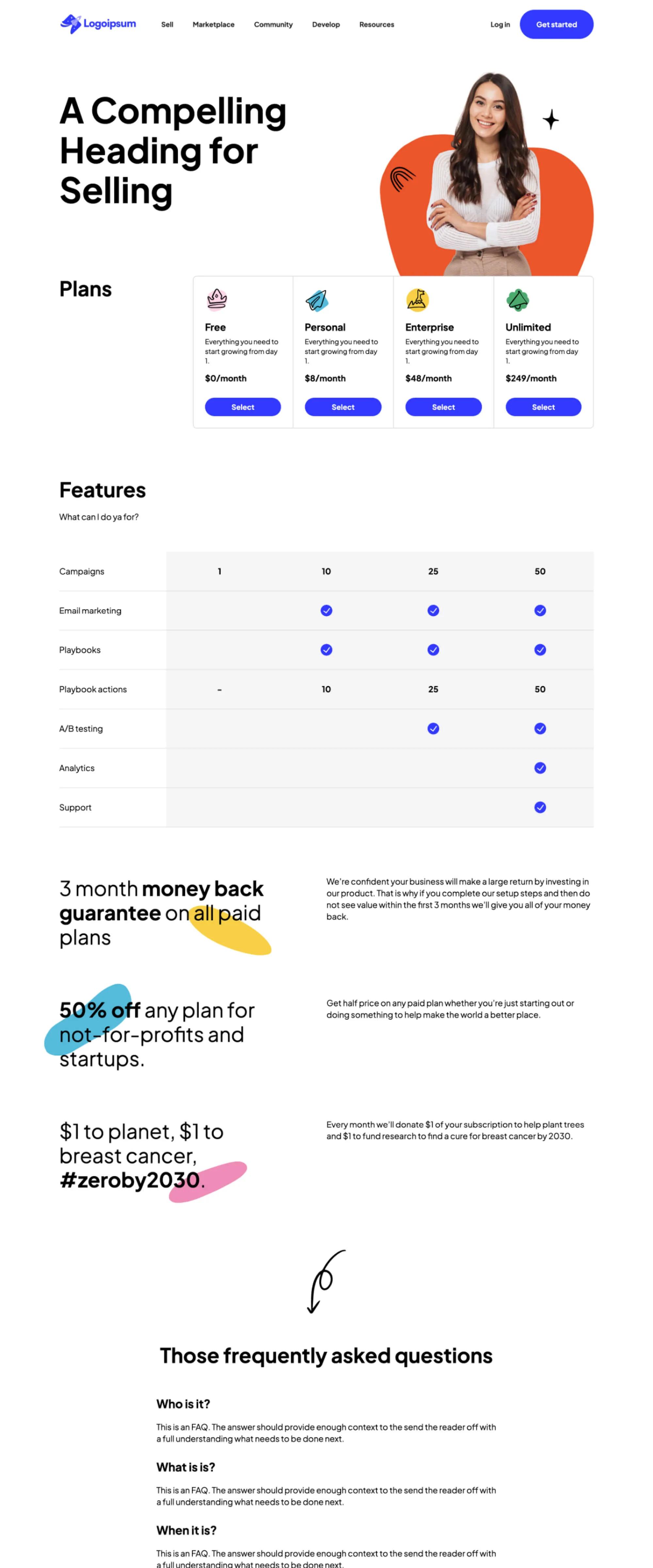 Preview of Responsive Pricing Page