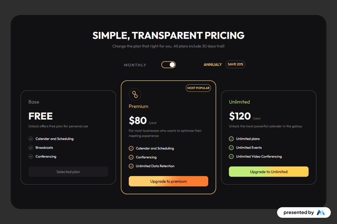 Preview of Scalable Pricing Plans