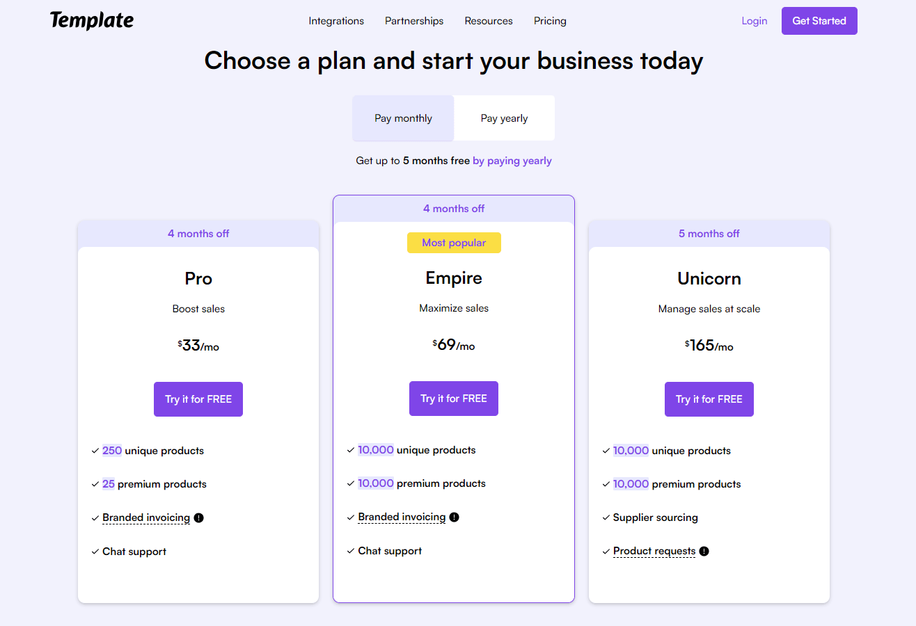Preview of Software Pricing Table 2