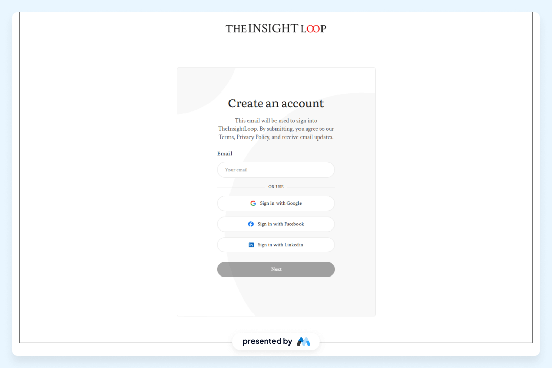 Preview of Insight Loop Ui Kit Signup Multistep