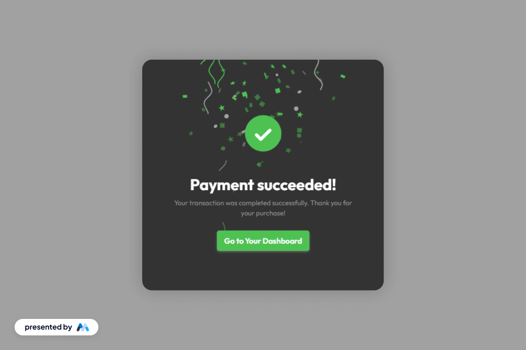 Preview of Delight Payment Success