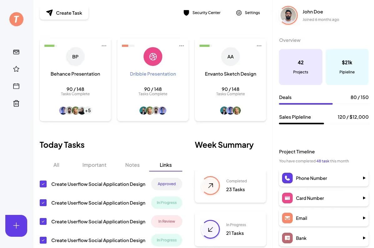 Preview of Design Agency Dashboard