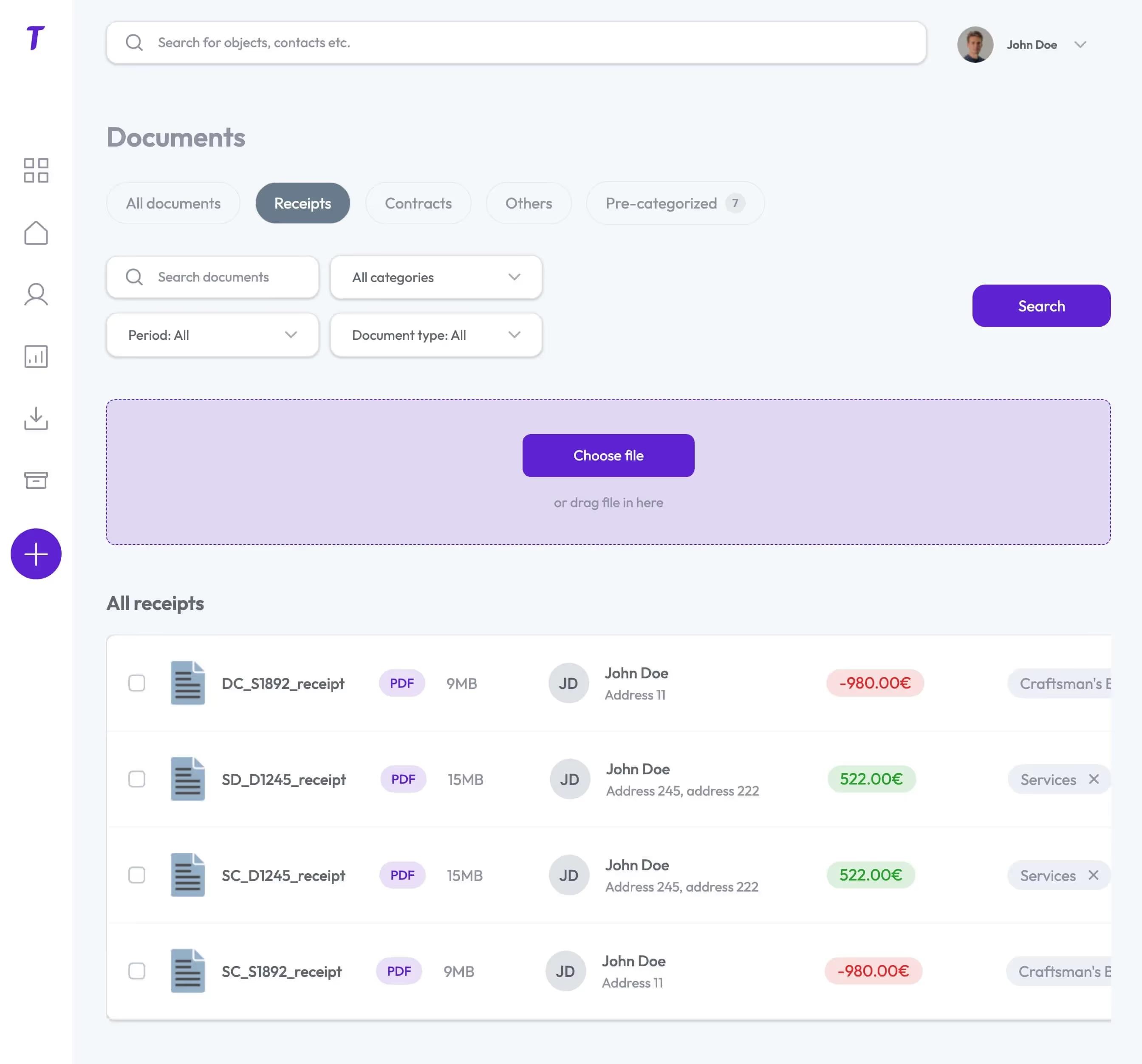 Preview of Doc Management Dashboard
