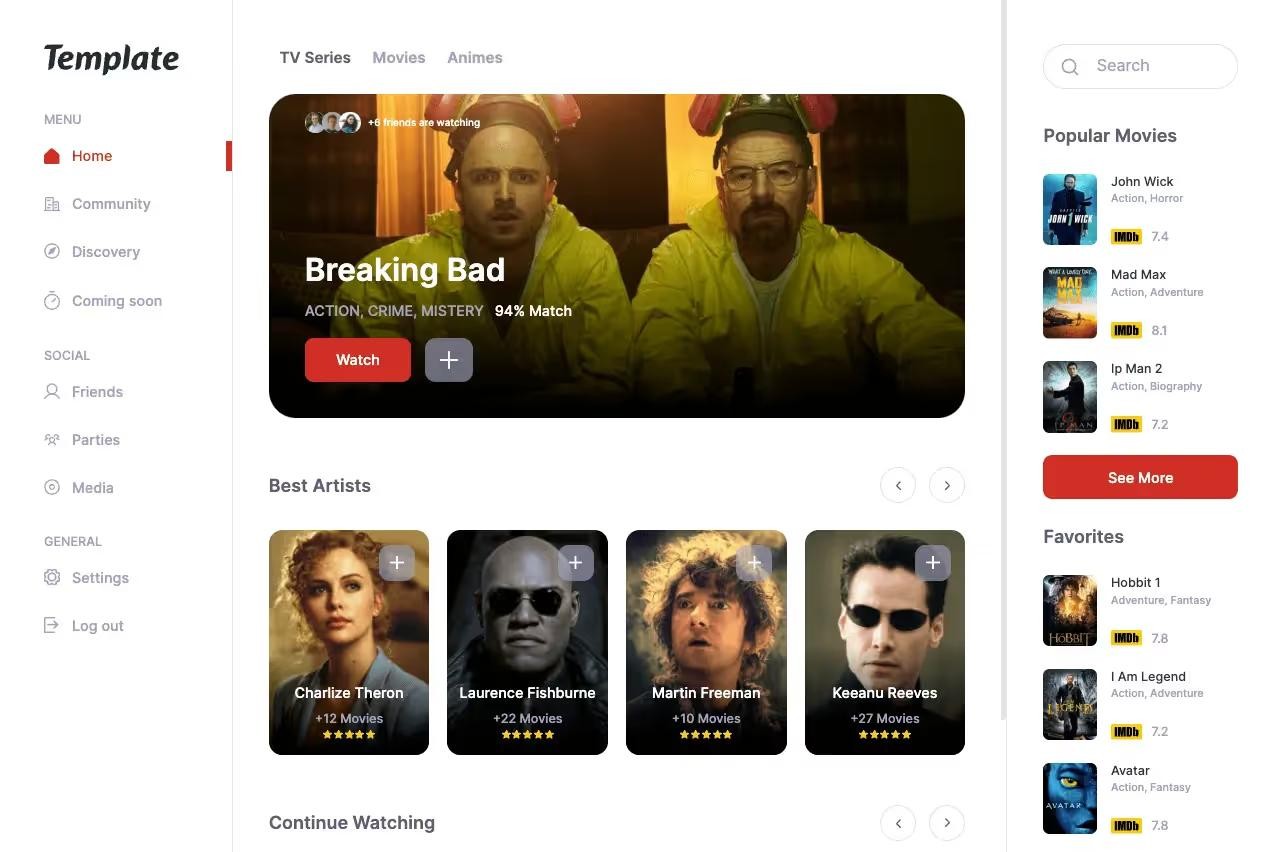 Preview of Entertainment Dashboard