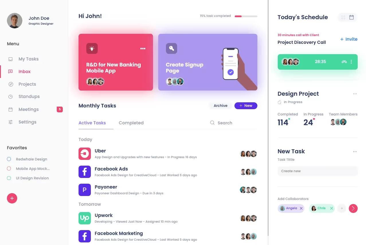 Preview of Project Management Dashboard