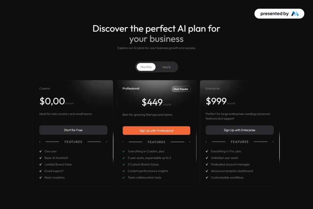 Preview of Magnificent Dark Pricing