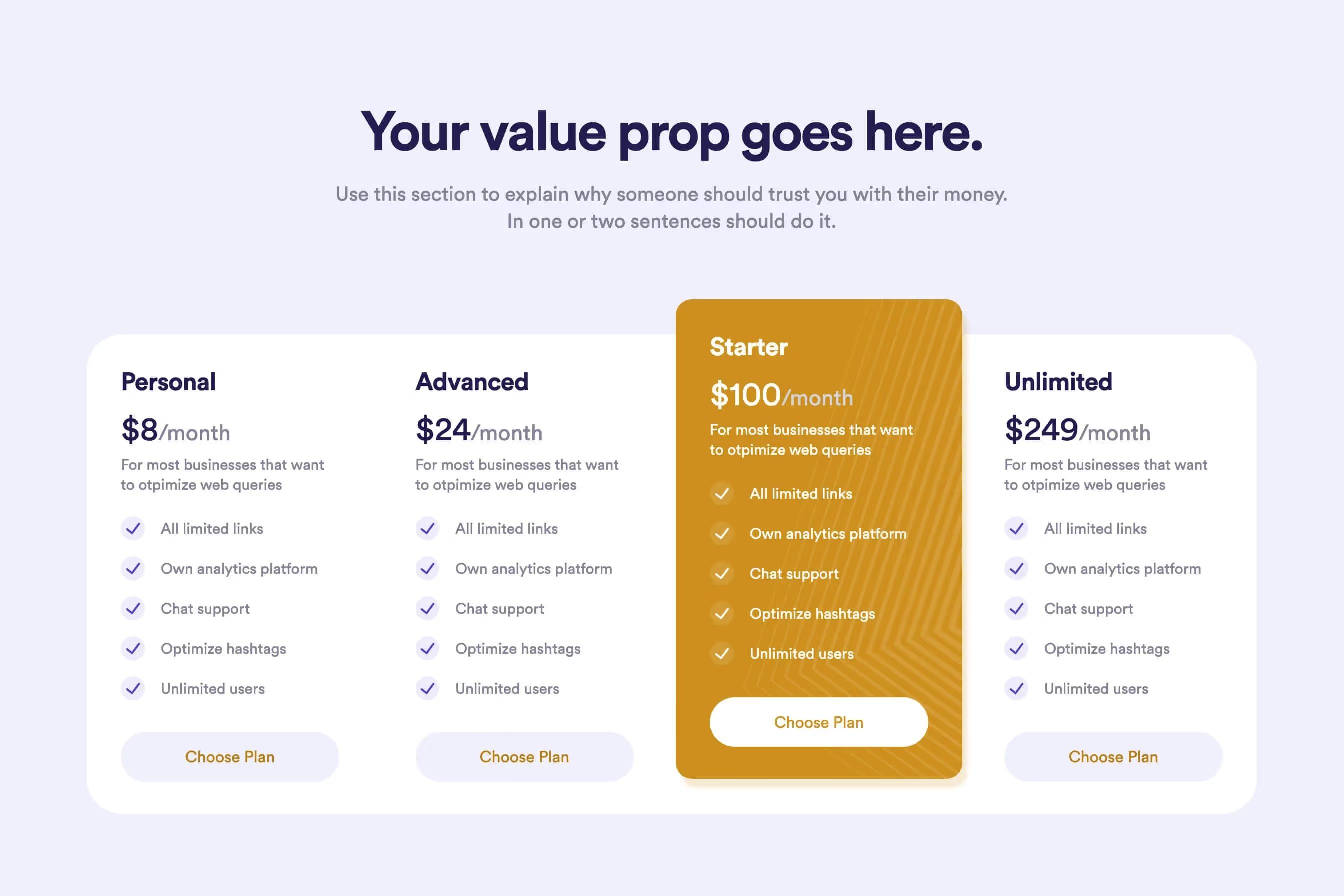 Preview of Memberstack Pricing Table
