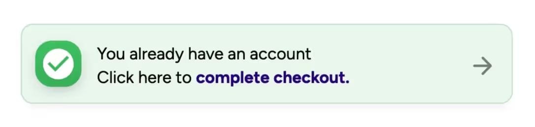 Preview of Complete Checkout Message