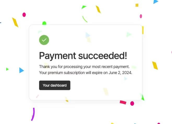 Preview of Payment Successful Confetti